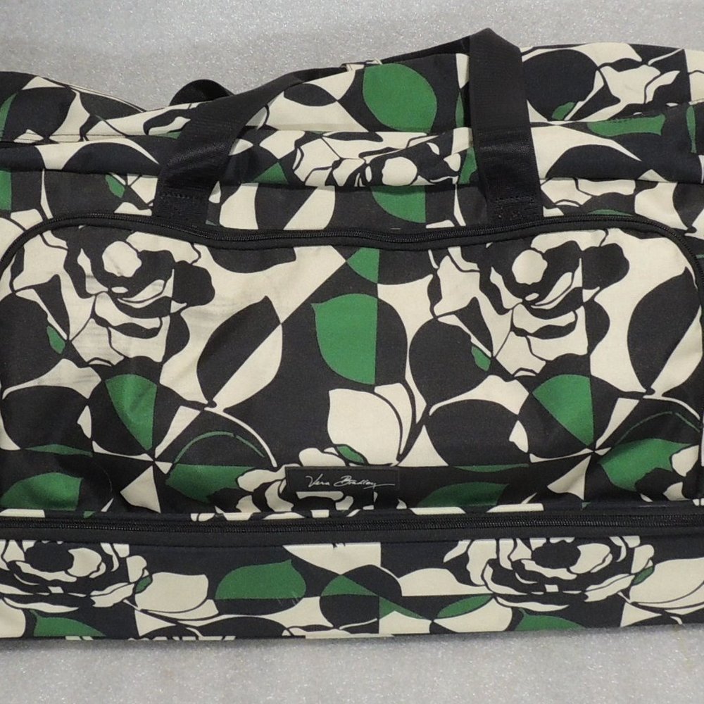Vera Bradley "Imperial Rose" Large Rolling Duffel Bag Suitcase